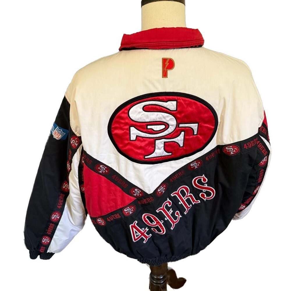 Vintage 90s San Francisco 49ers NFL Pro Player Puffer Jacket Large